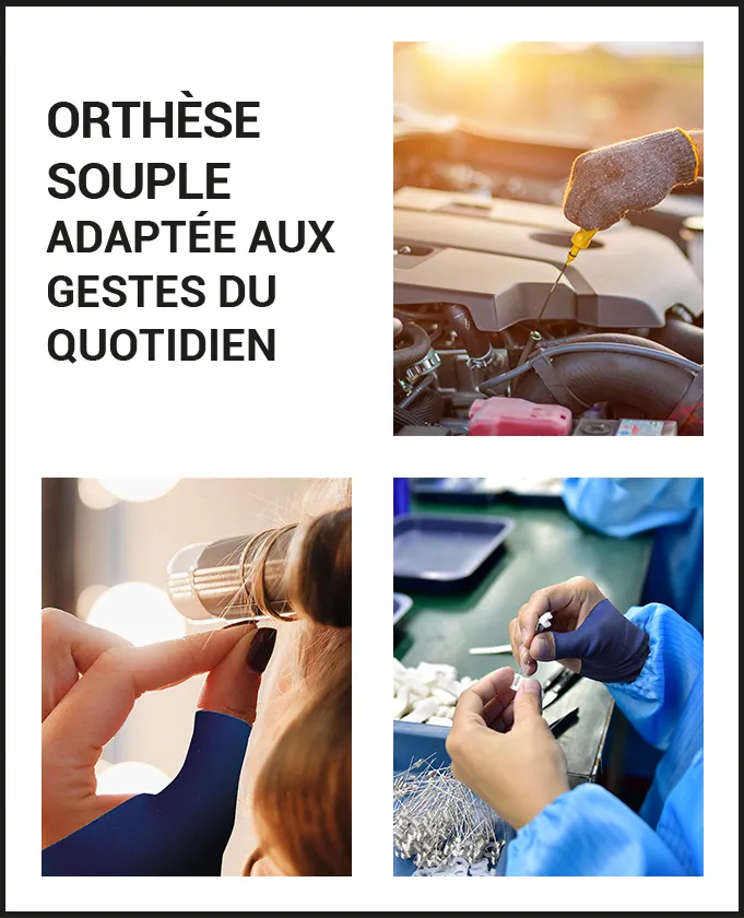 Orthèse ergonomique souple tendinite de De Quervain