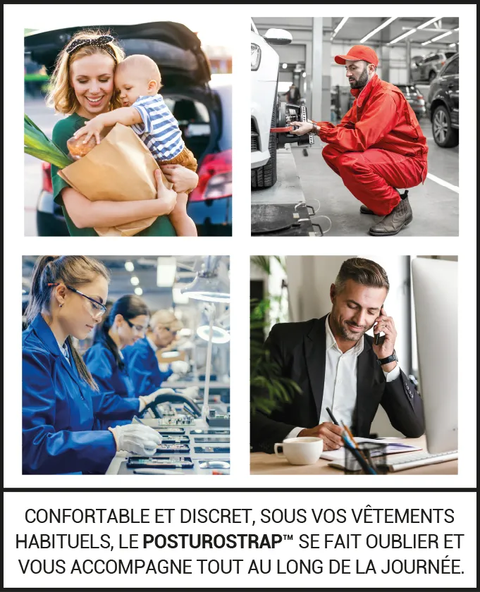 Correcteur de posture dos - lomblagie - mal au dos- EPITACT - Posturostrap