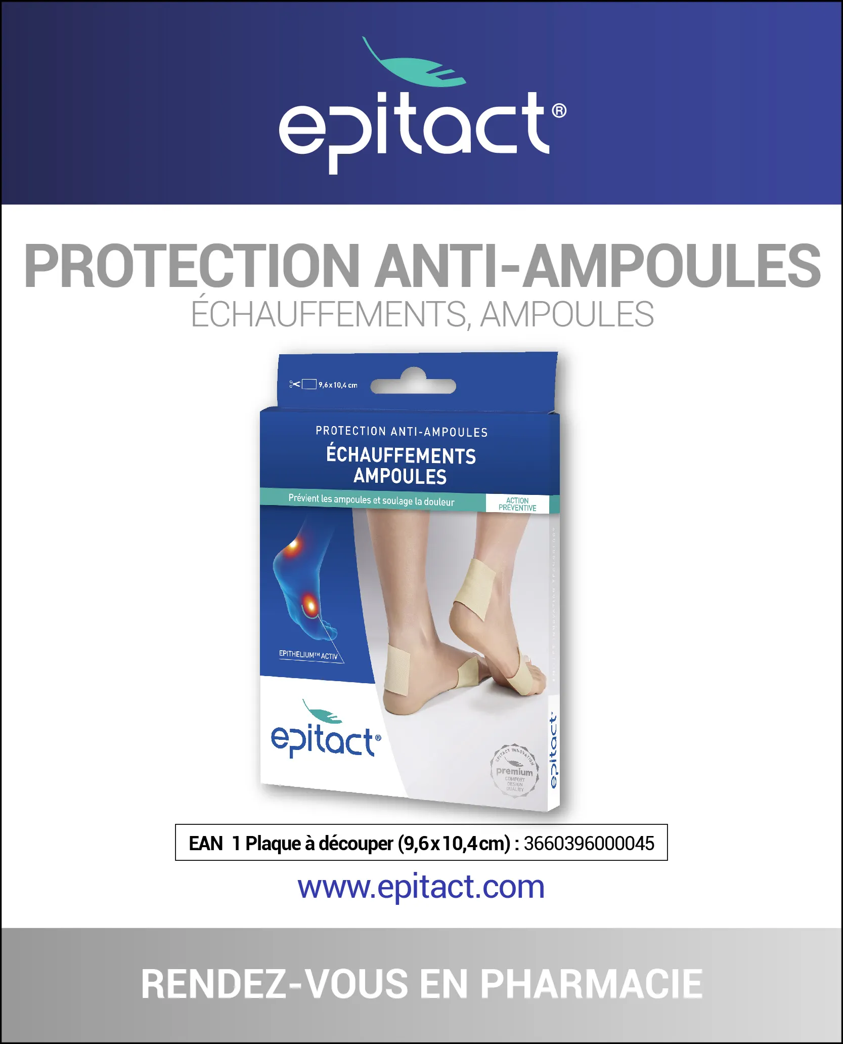 Plaque de protection anti-ampoules à découper - Epitact