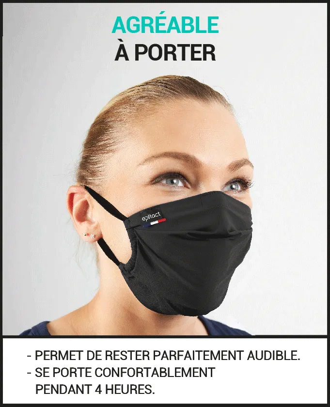 Masque ergonomique Covid19 UNS1 catégorie 1 50 lavages